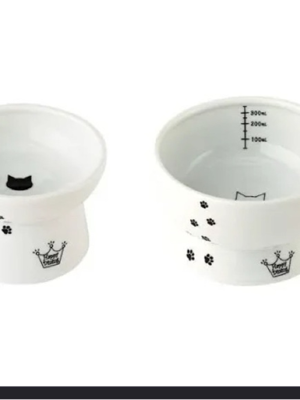 Raised Pet Bowl with Paw Print Design